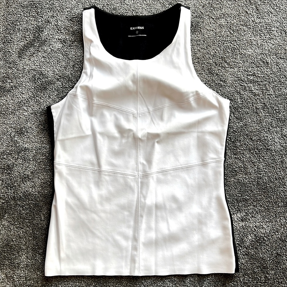 NWT - Women’s Express Faux Leather Tank Top - M
